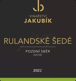 Vinařství Jakubík Rulandské šedé 2022 pozdní sběr 0,75 l