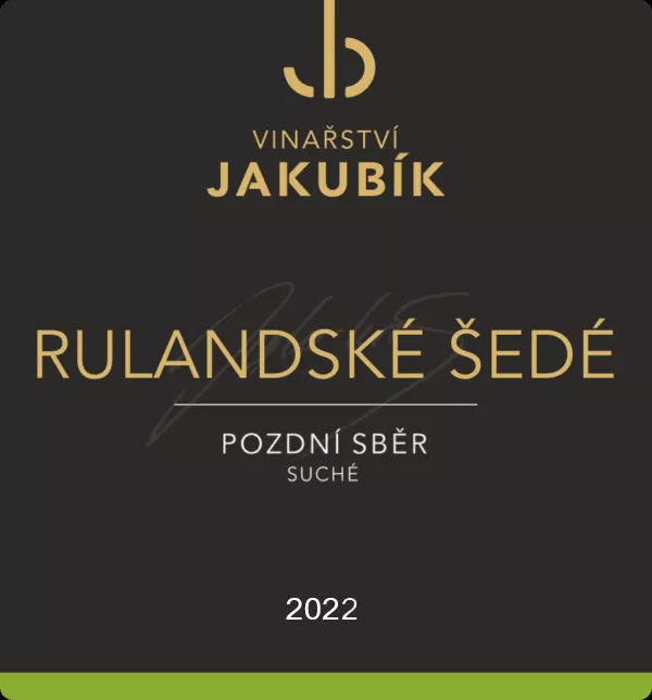 Vinařství Jakubík Rulandské šedé 2022 pozdní sběr 0,75 l