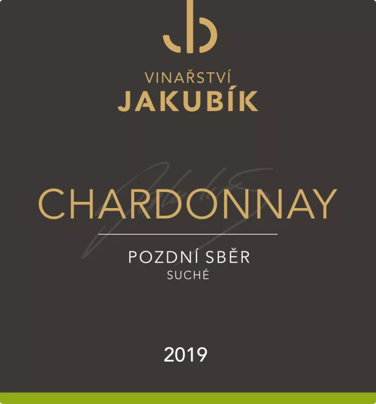 Vinařství Jakubík Chardonnay 2019 pozdní sběr 0,75 l