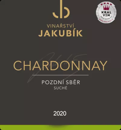 Vinařství Jakubík Chardonnay 2020 pozdní sběr 0,75 l