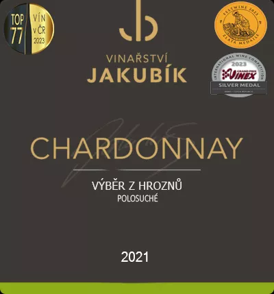Vinařství Jakubík Chardonnay 2021 výběr z hroznů 0,75 l