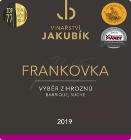 Vinařství Jakubík Frankovka 2019 výběr z hroznů barrique0,75 l