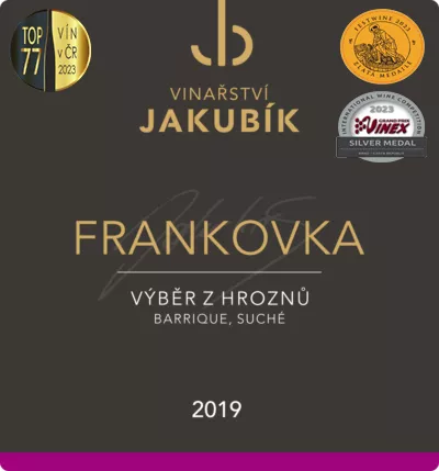 Vinařství Jakubík Frankovka 2019 výběr z hroznů barrique0,75 l