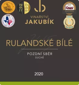 Vinařství Jakubík Rulandské bílé 2020 pozdní sběr 0,75 l