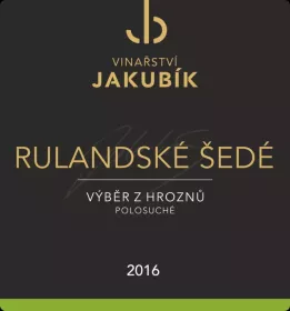Vinařství Jakubík Rulandské šedé 2016 výběr z hroznů 0,75 l
