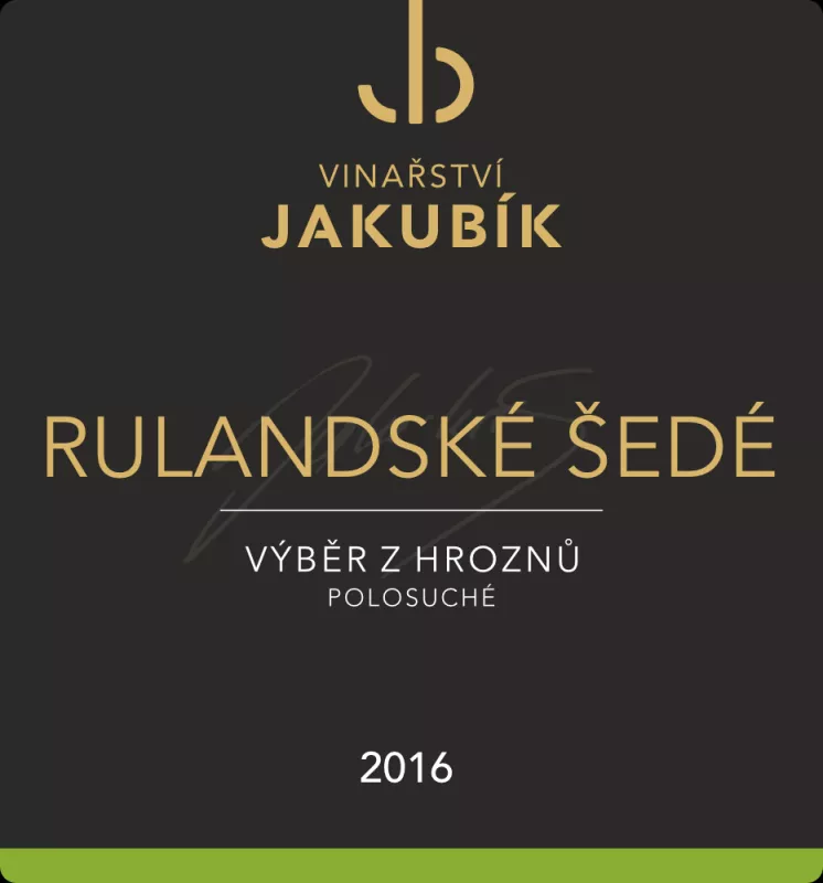 Vinařství Jakubík Rulandské šedé 2016 výběr z hroznů 0,75 l