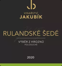 Vinařství Jakubík Rulandské šedé 2020 výběr z hroznů 0,75 l