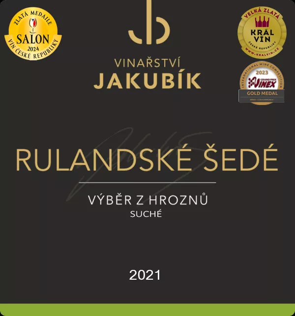 Vinařství Jakubík Rulandské šedé 2021 výběr z hroznů 0,75 l