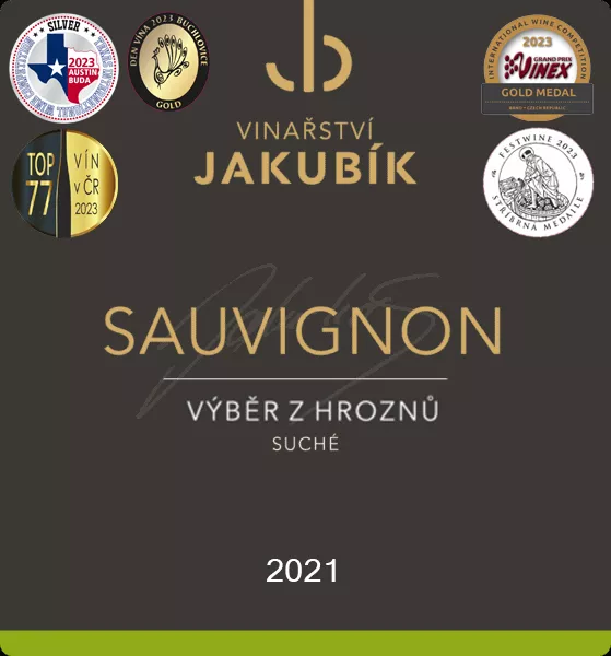 Vinařství Jakubík Sauvignon 2021 výběr z hroznů 0,75 l