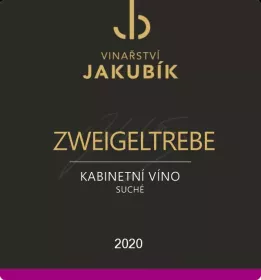 Vinařství Jakubík Zweigeltrebe 2020 kabinetní víno 0,75 l
